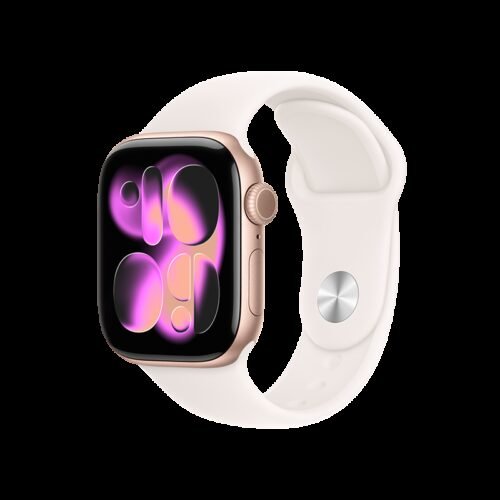 Apple Watch Series 11 GPS 42mm Rose Gold Aluminium Case With Light Blush SB MEU04 S/M