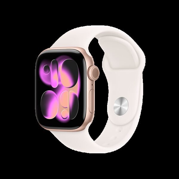 Apple Watch Series 11 GPS 42mm Rose Gold Aluminium Case With Light Blush SB MEU04 S/M